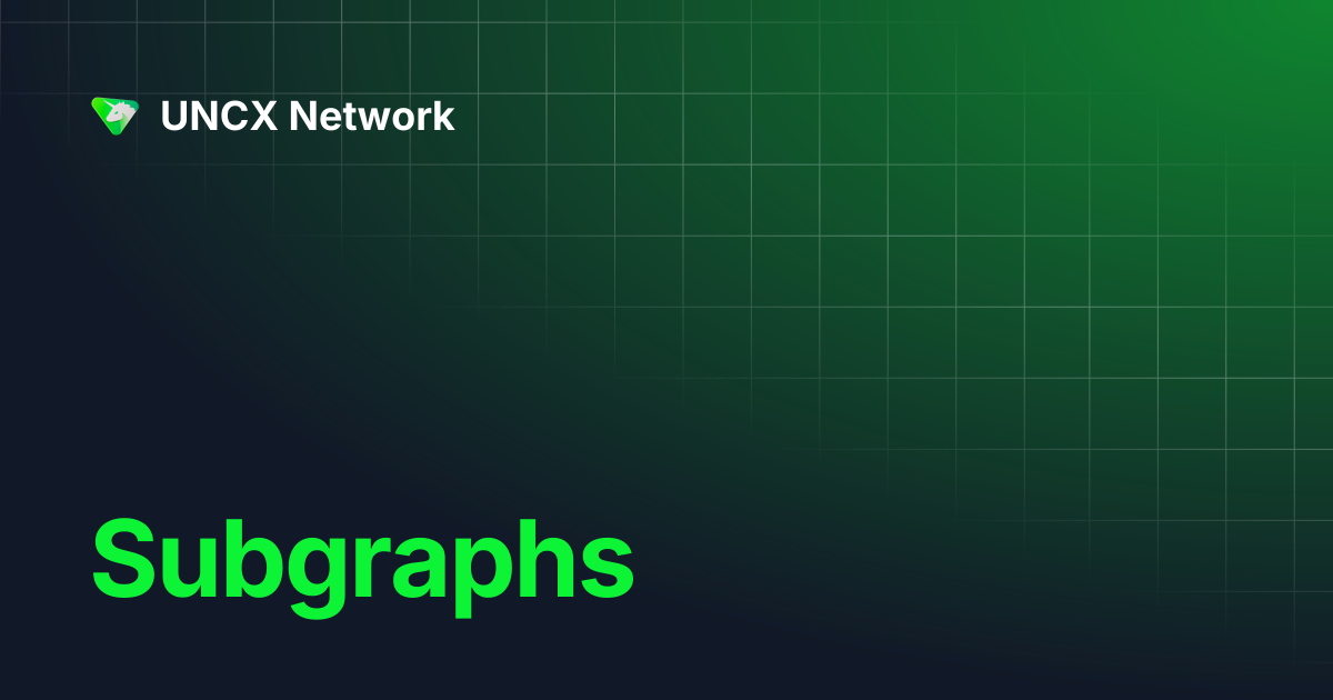 Subgraphs | UNCX Network