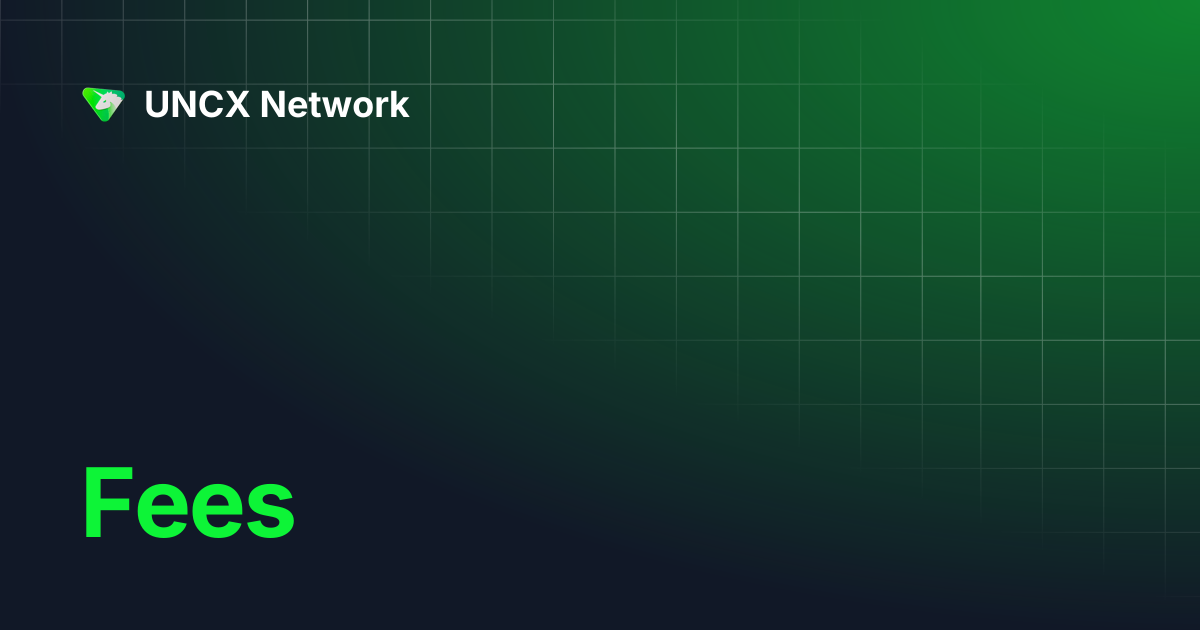 Fees | UNCX Network
